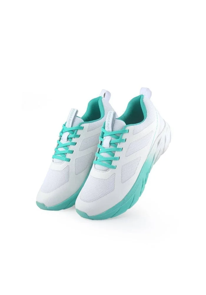Bacca Bucci White Green Sprint Mystique High-Performance Athletic Sneakers for Women | Best Price UAE